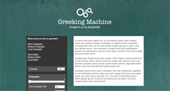 Desktop Screenshot of greekingmachine.com